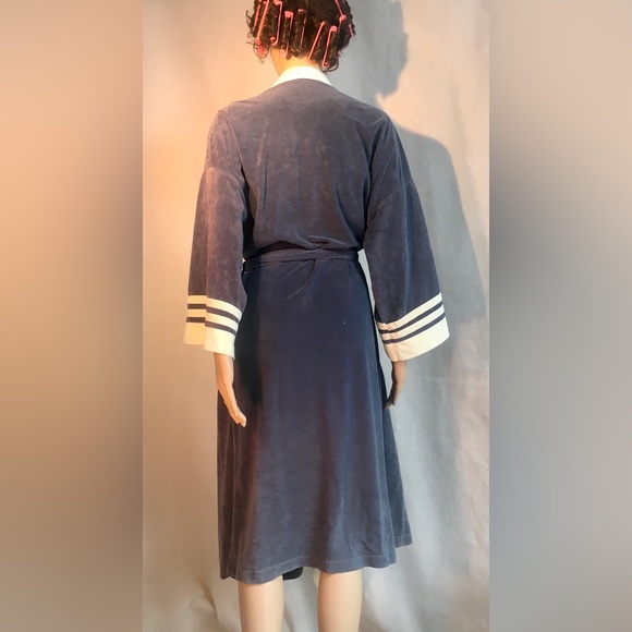 Vintage Dior robe de Chamdre-Slate blue/ivory loungewear. Unisex. Size medium - Picture 8 of 11